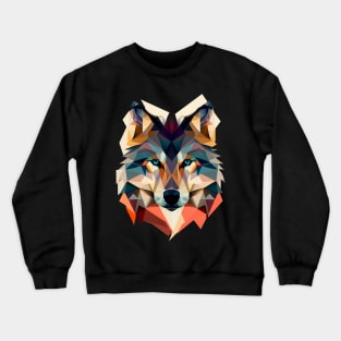 Wolf Geometric Colourful Portrait Crewneck Sweatshirt